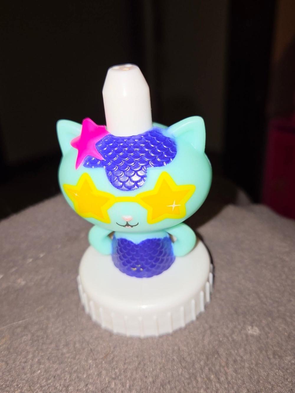Good2grow Star-Eyed Mermaid Cat Drink Dispenser- Turquoise & Yellow